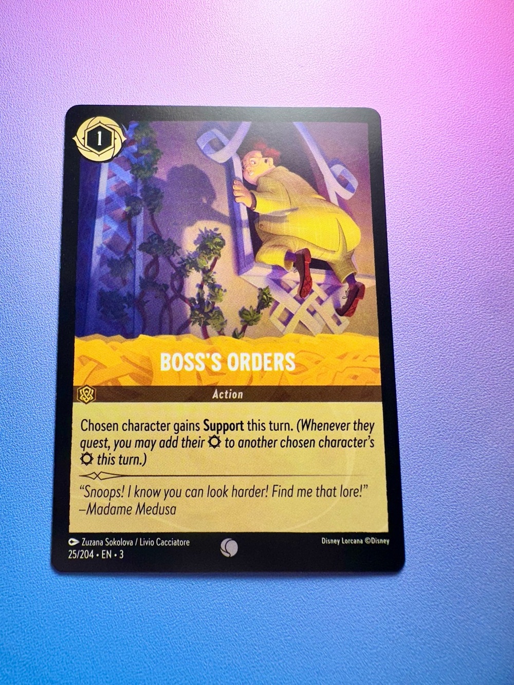 boss’s orders [the rescuers] - 25/204 (common) — lorcana: into the inklands